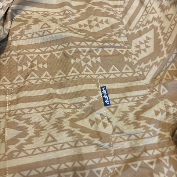 New Chubbies Quarter Button Brown Size Large Multicolor Aztec Pattern NWT - Picture 6 of 9